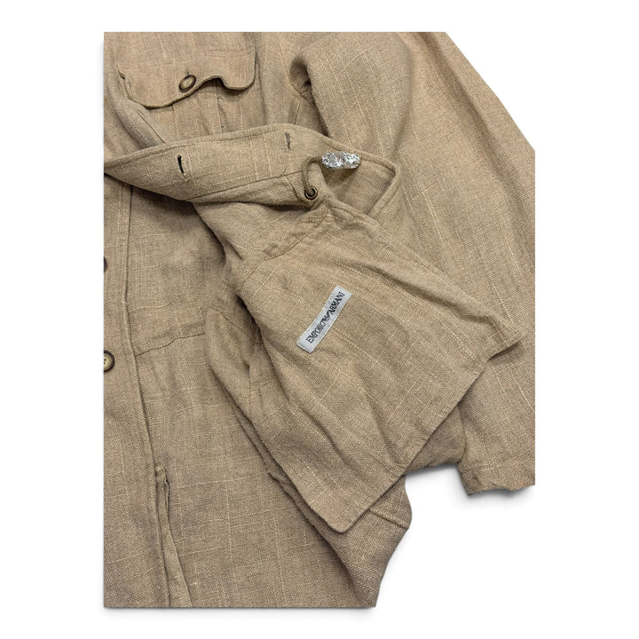 Vintage Emporio Armani Linen Jacket Beige (XL)