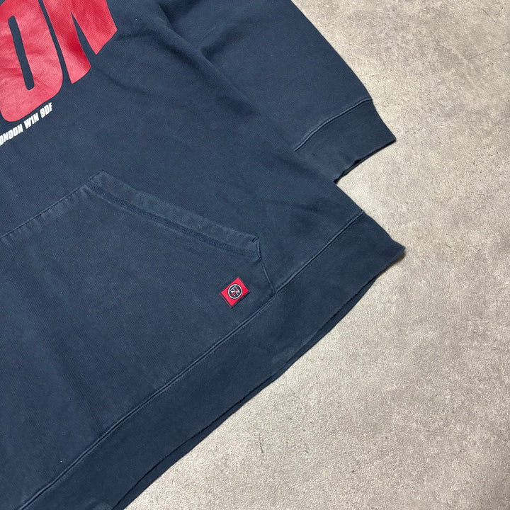 00's Vintage Nike Navy London Graphic Pullover Hoodie (XL)