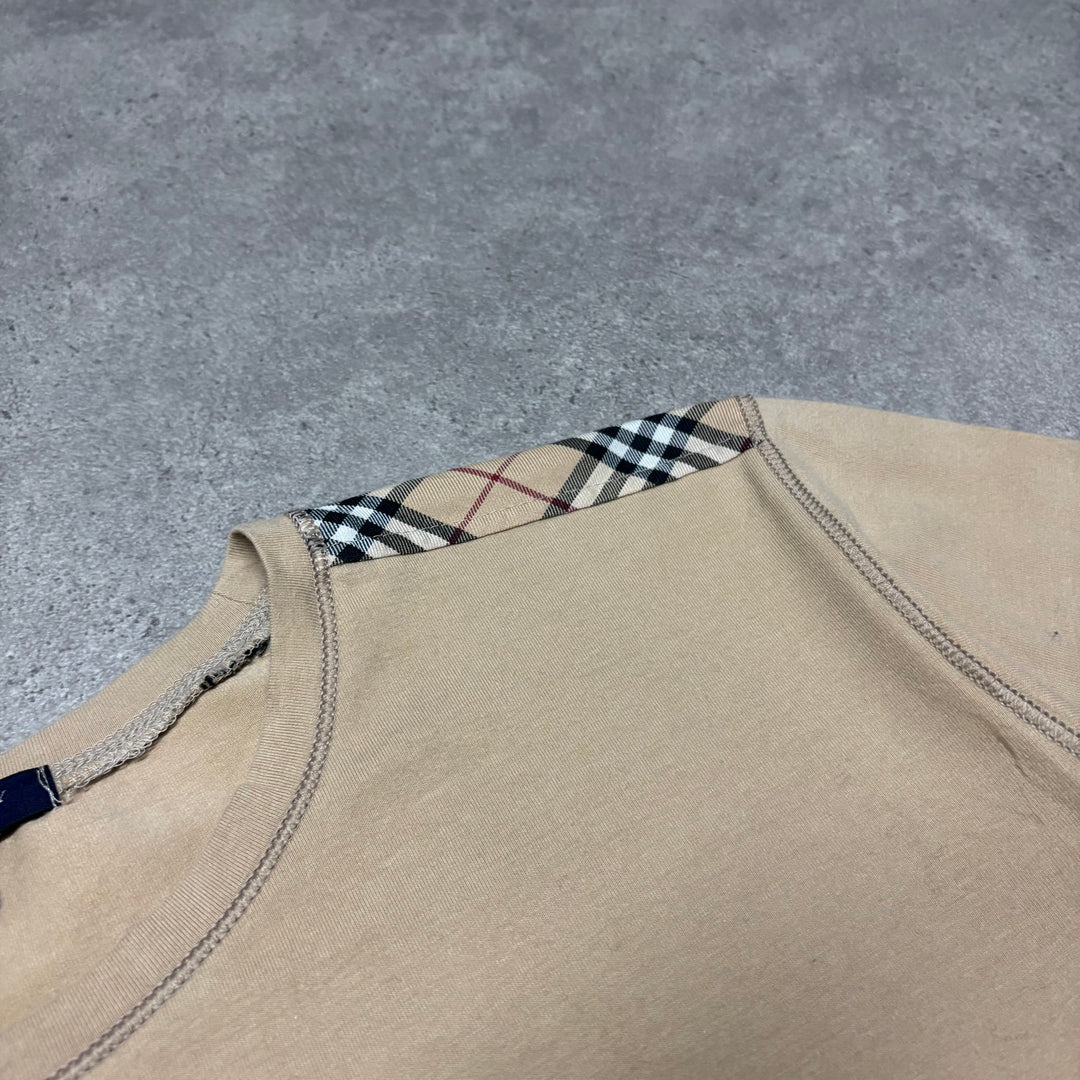 Vintage Burberry Beige Novacheck Longsleeve T-Shirt (L)
