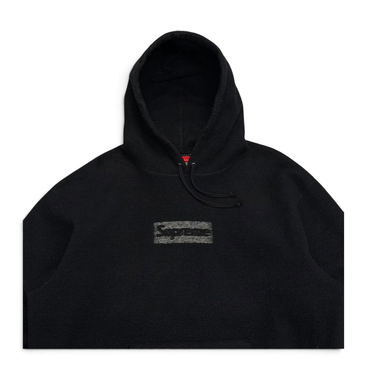 Supreme Black Box Logo Fleece Pullover Hoodie (L)