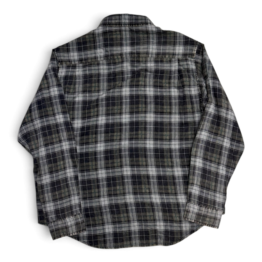 Stussy Checkered Long Sleeve Shirt Grey (M)