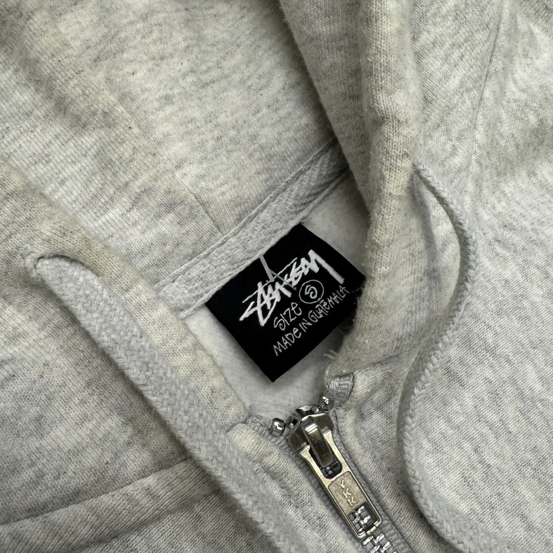 Stüssy Grey Heavyweight Zip Up Hoodie (S)