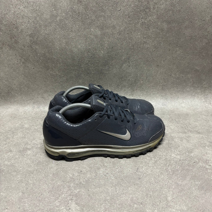 Vintage 2003 Nike Air Max Metallic Grey Trainers (UK8.5)