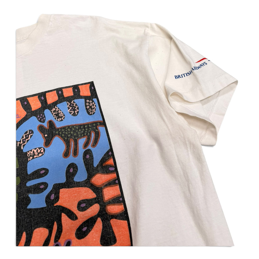 Vintage British  Airways Graphic T shirt White (XL)
