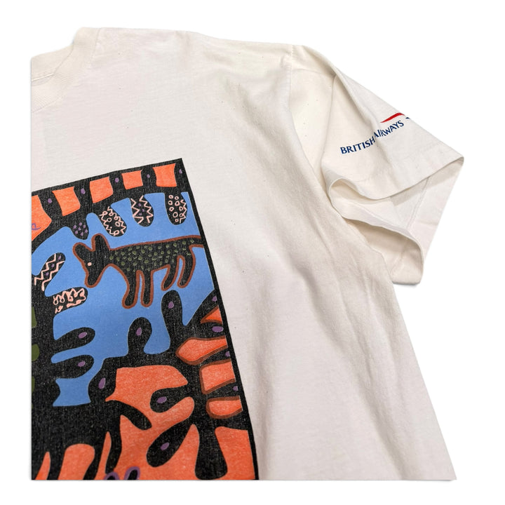 Vintage British  Airways Graphic T shirt White (XL)