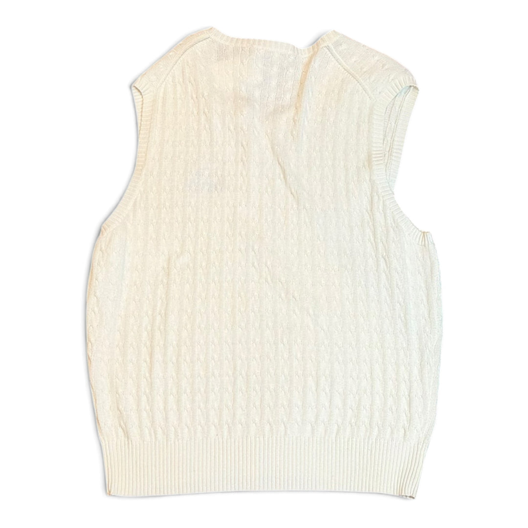 Vintage Polo Ralph Lauren Ryder Cup White Knitted Sweater Vest (L)