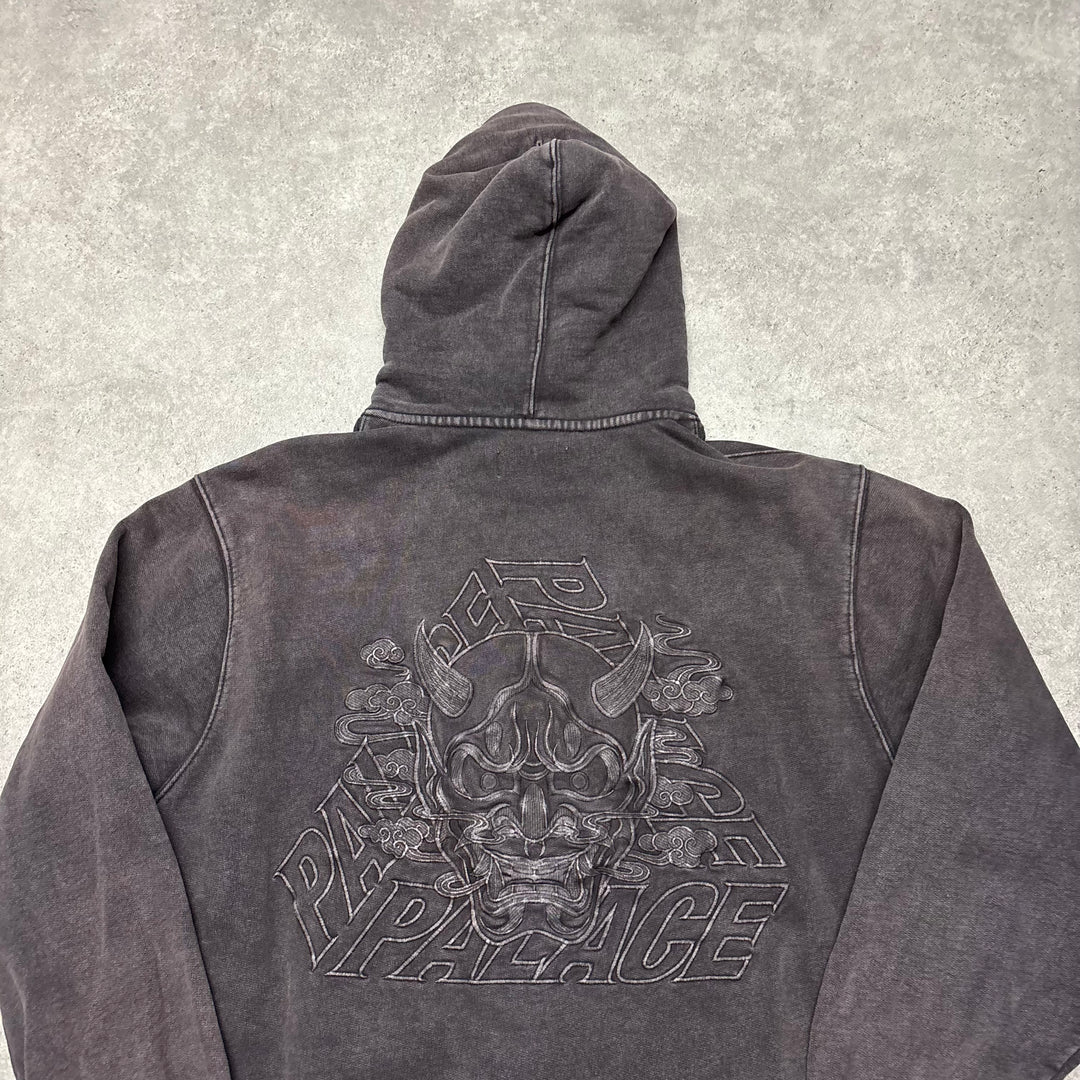 Palace Brown Super Heavyweight Embroidered Pullover Hoodie (XL)