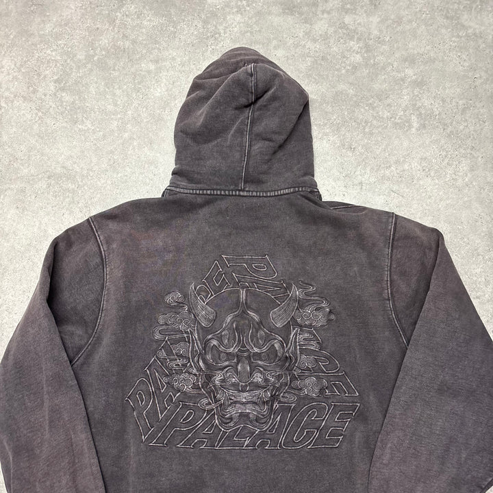 Palace Brown Super Heavyweight Embroidered Pullover Hoodie (XL)