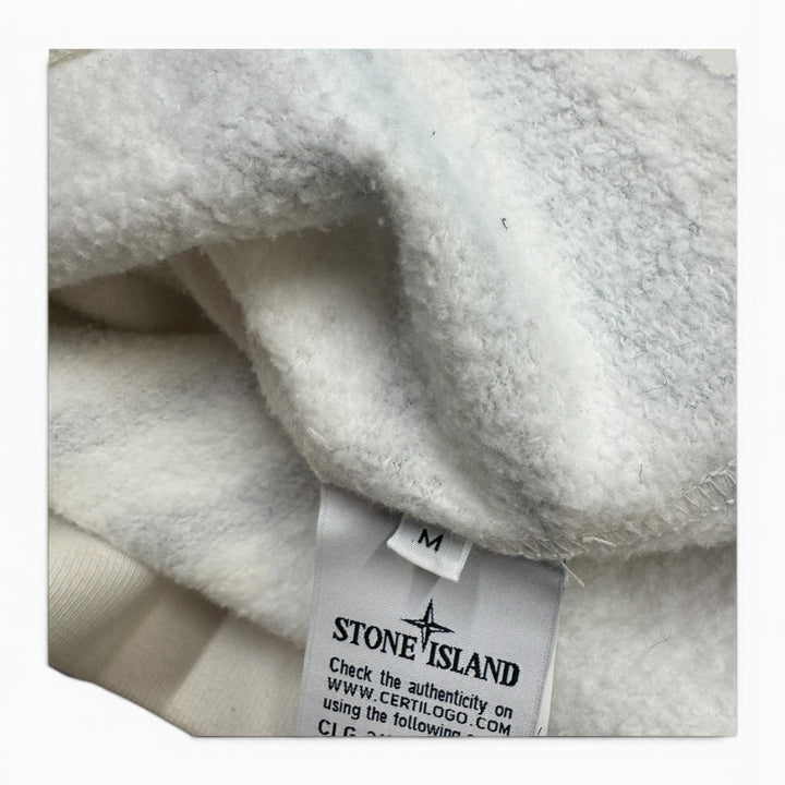 Supreme Stone Island Warp Stripe Hooded Sweatshirt White (M)