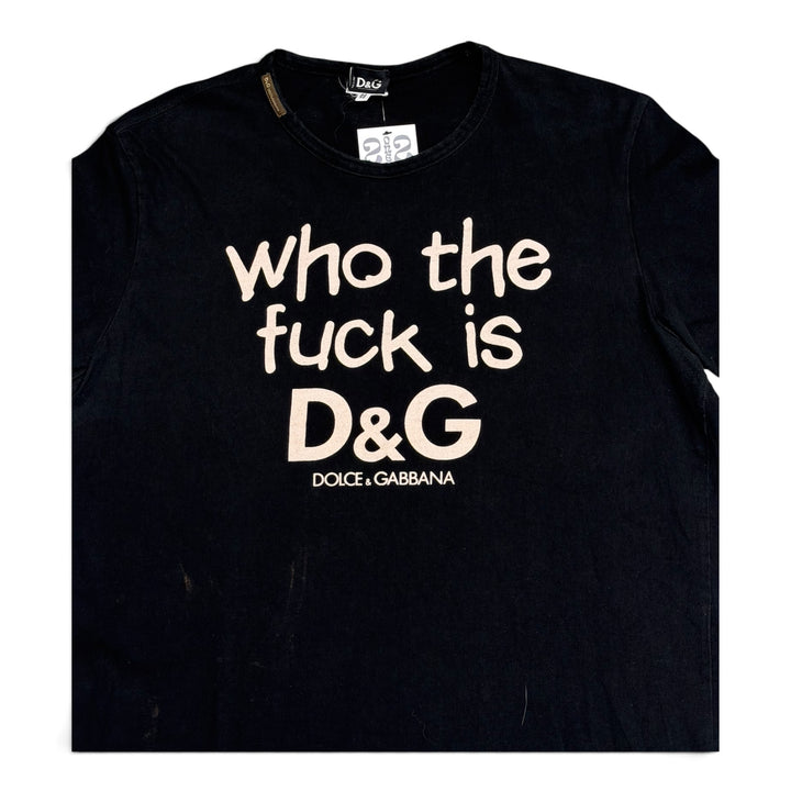Vintage Dolce Gabbana Graphic T shirt Black (XL)
