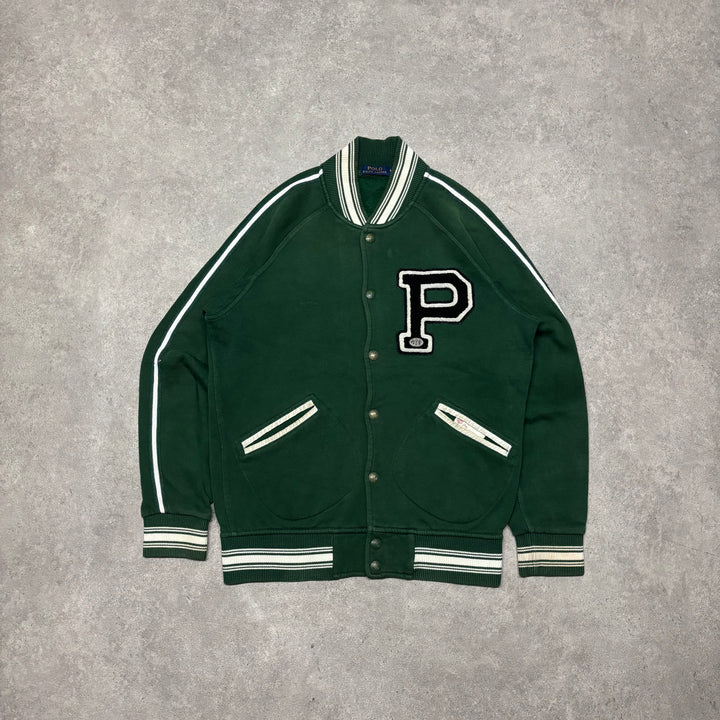 Polo Ralph Lauren Green P Varsity Jacket (M)