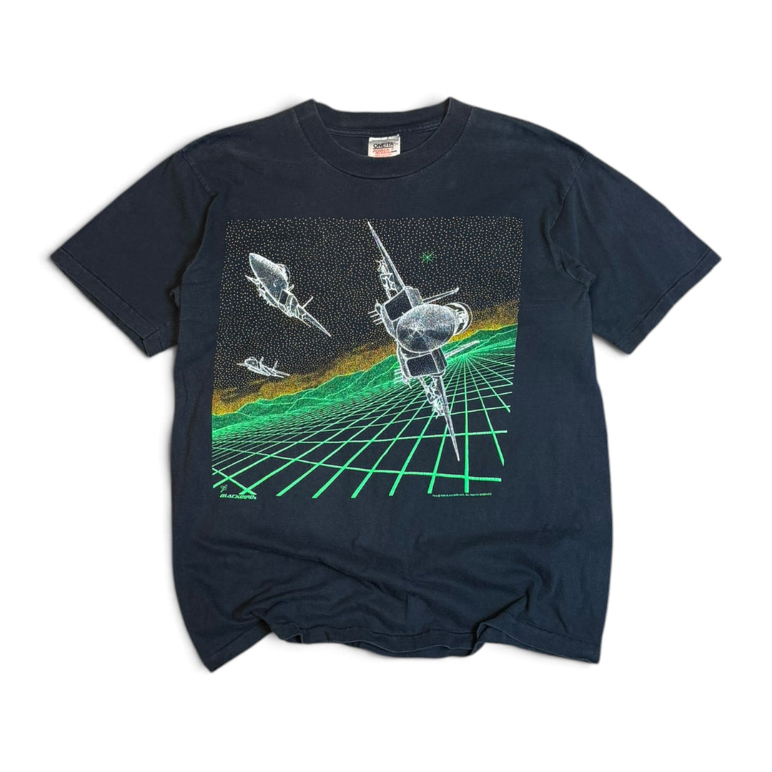 90's Vintage Blackbird Black Graphic T-Shirt (XL)