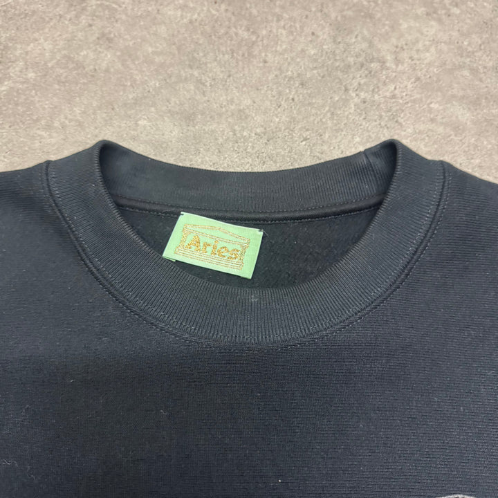 Aries Black Crew Neck Sweatshirts (L)
