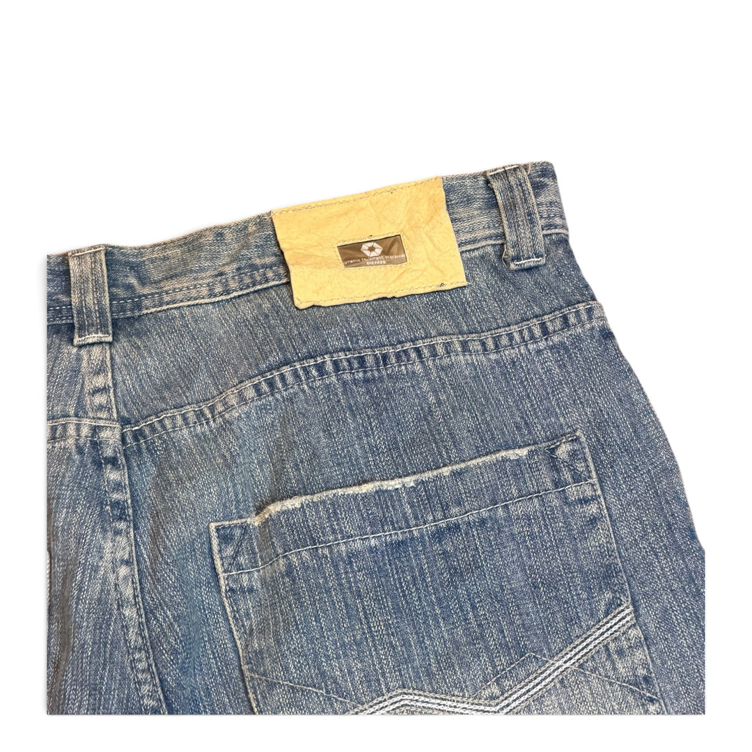 Vintage South Pole Light Blue Washed Baggy Denim Shorts (38)