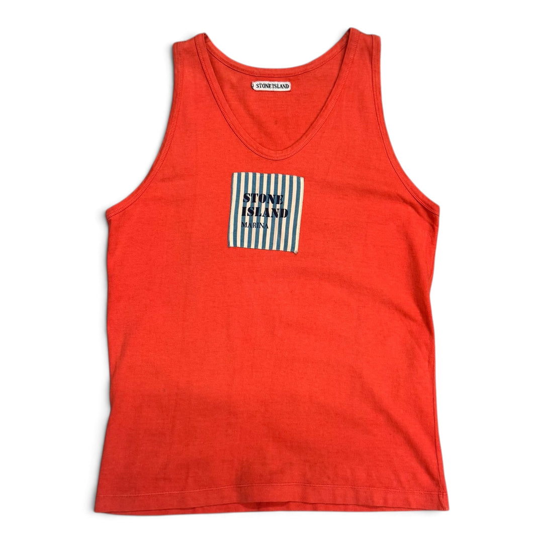 80's Vintage Stone Island Marina Orange Vest (M)