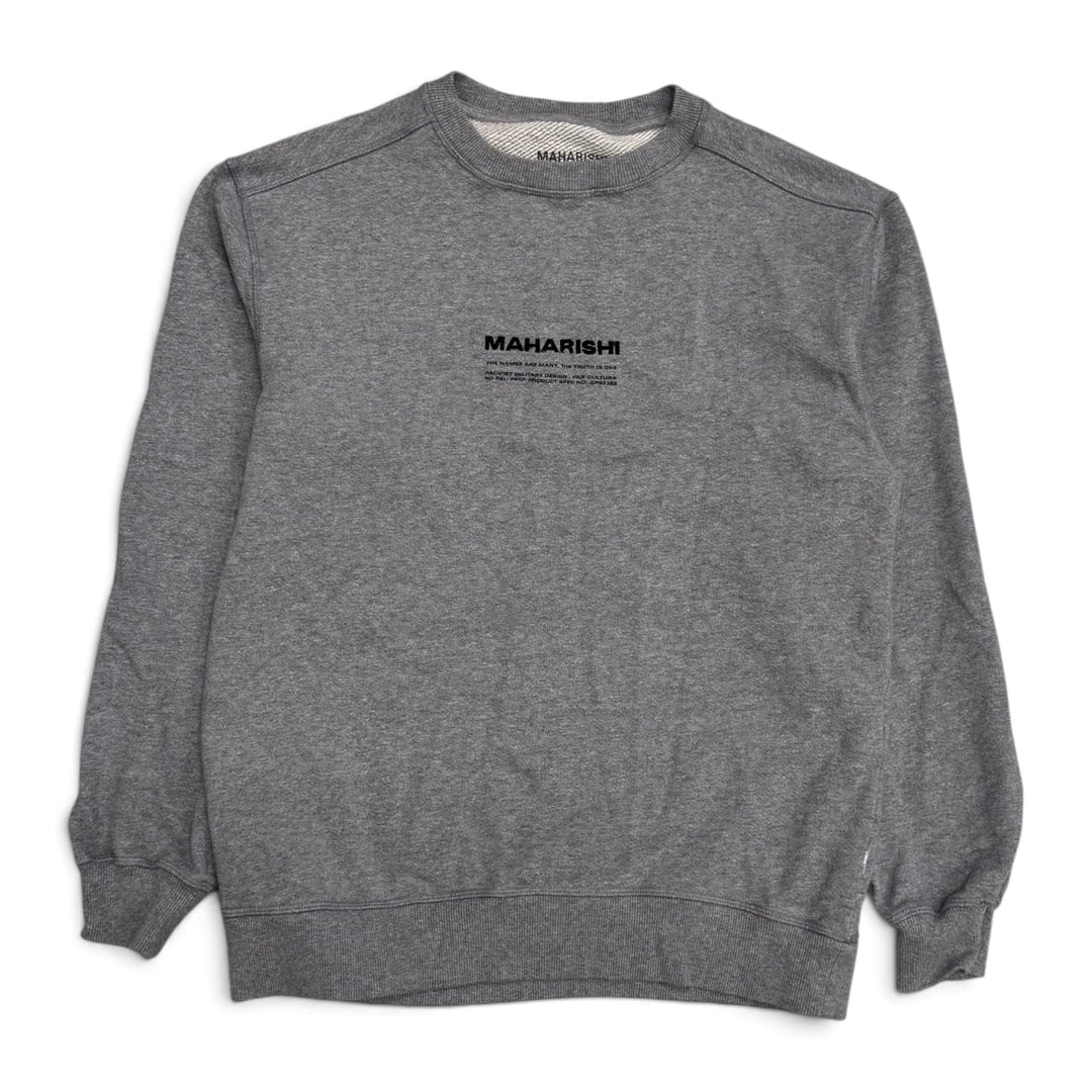 Maharishi Classic Miltype Crew Neck Sweatshirt Grey (XS)