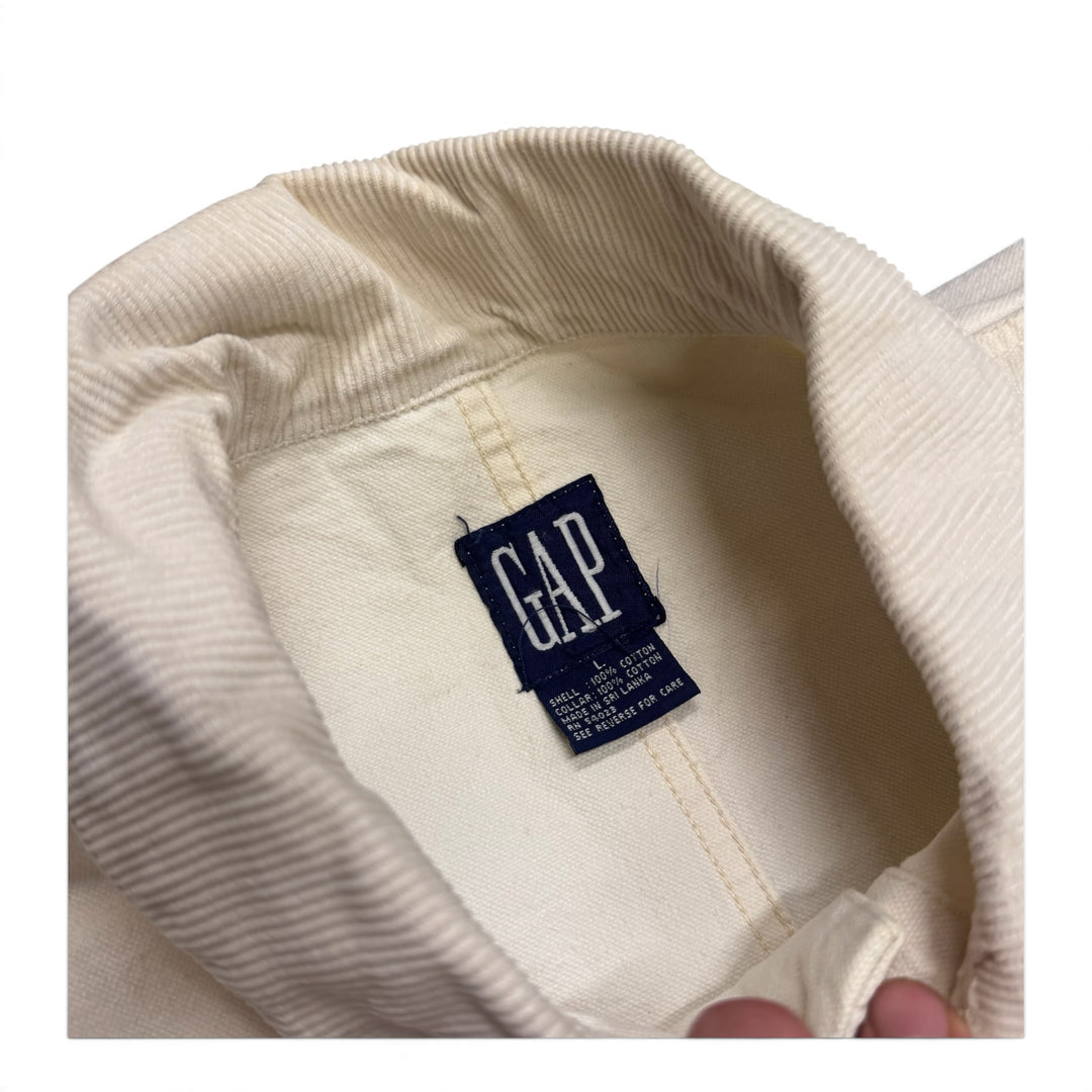 Vintage Gap Denim Multi Pocket Jacket White (L)