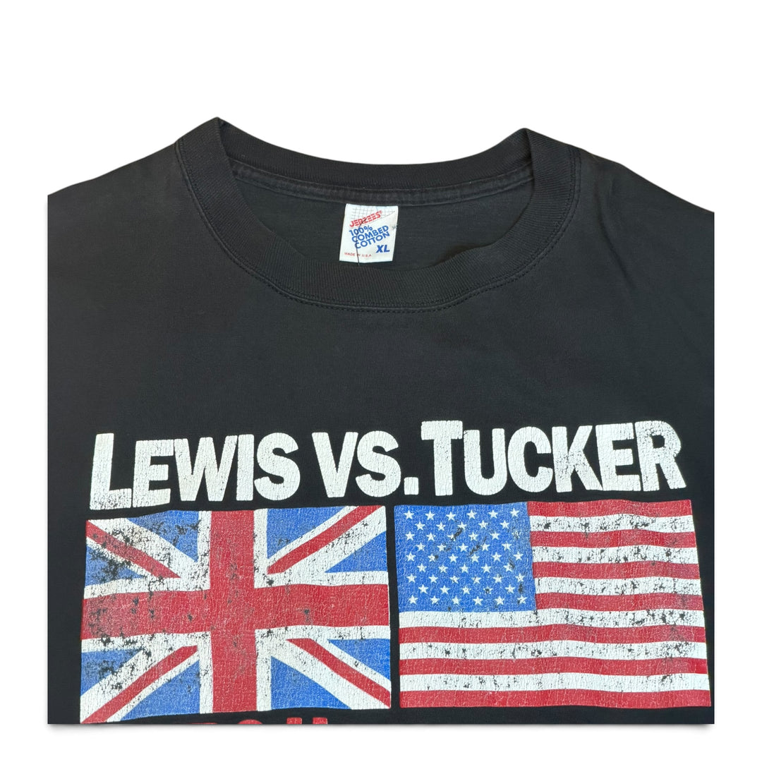 Rare 1993 Vintage Lewis Vs Tucker Boxing Black Graphic T-Shirt (XL)