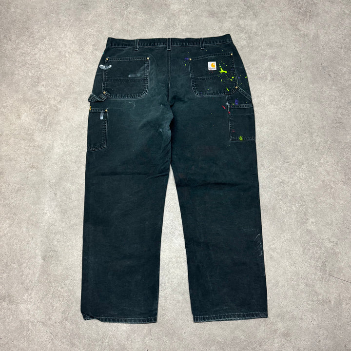 Vintage Carhartt Black Double Knee Carpenter Trousers (38x30)