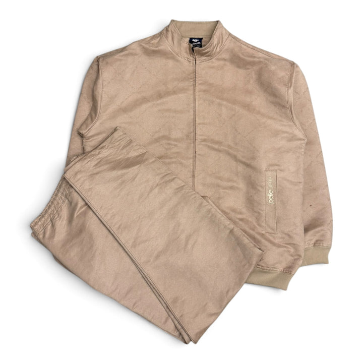 Vintage Pelle Pelle Suede Monogram Leather Jacket Set Cream (L)