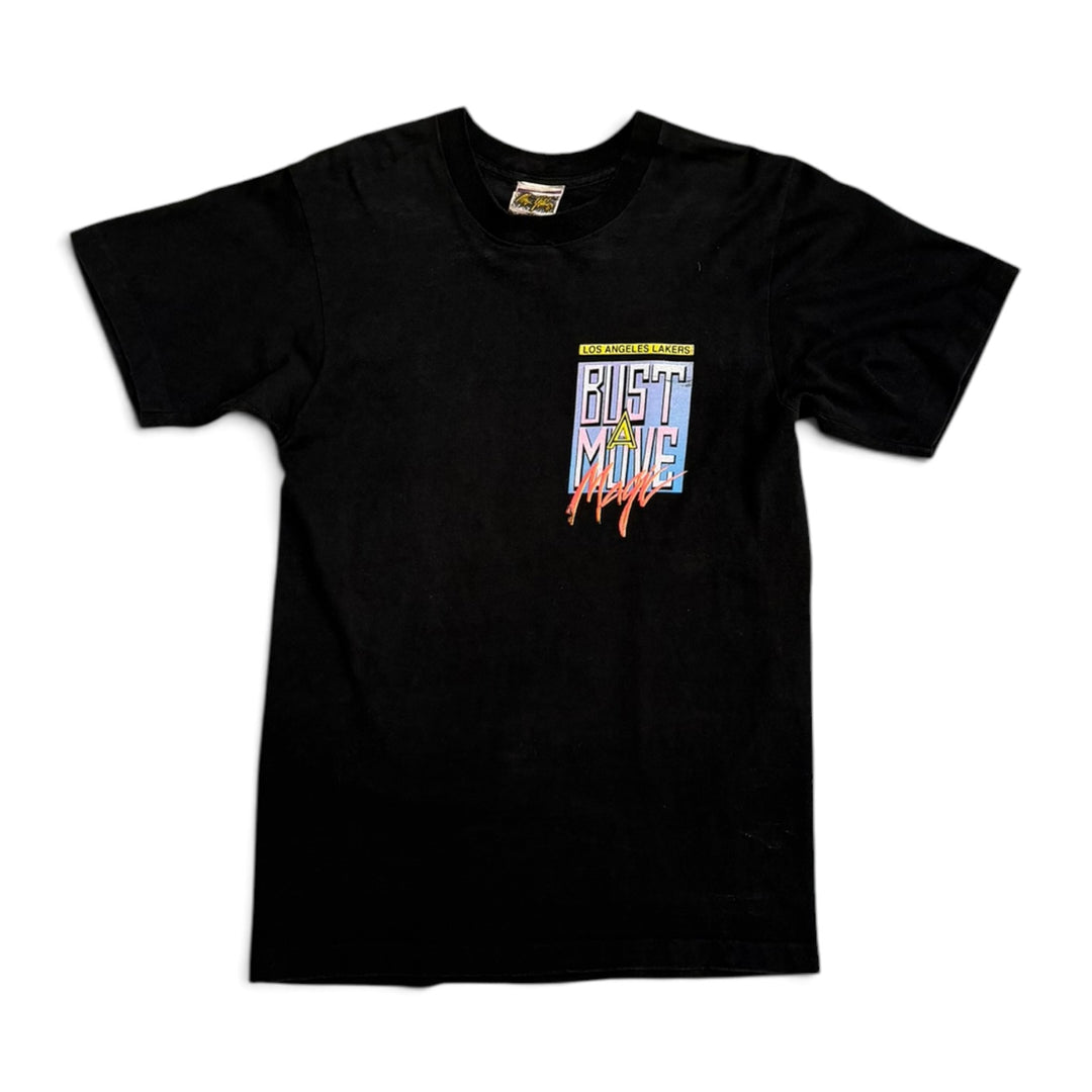 Vintage 90's Los Angeles Lakers Graphic T shirt Black (M)