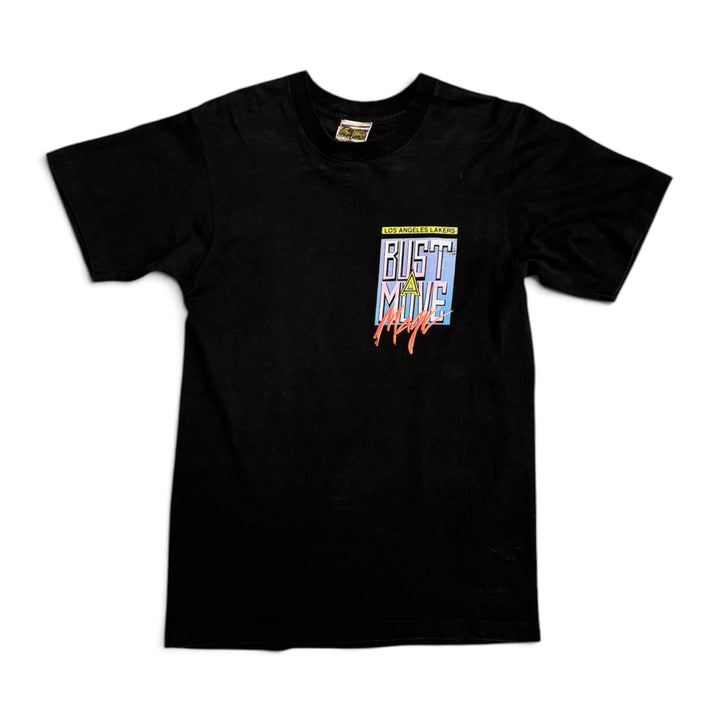 Vintage 90's Los Angeles Lakers Graphic T shirt Black (M)