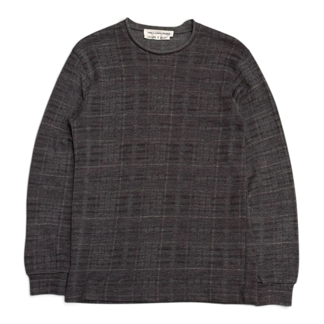 Vintage Comme Des Garçons Plaid Knit Jumper Grey (M)