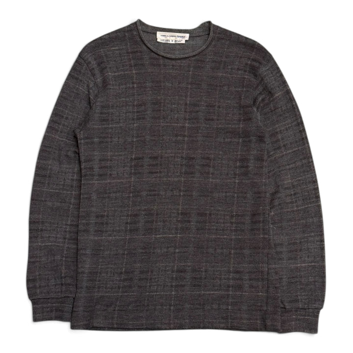 Vintage Comme Des Garçons Plaid Knit Jumper Grey (M)