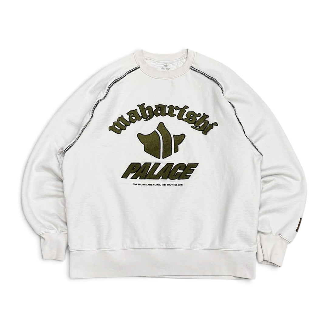 Palace x Maharishi White Spellout Sweatshirt (XL)
