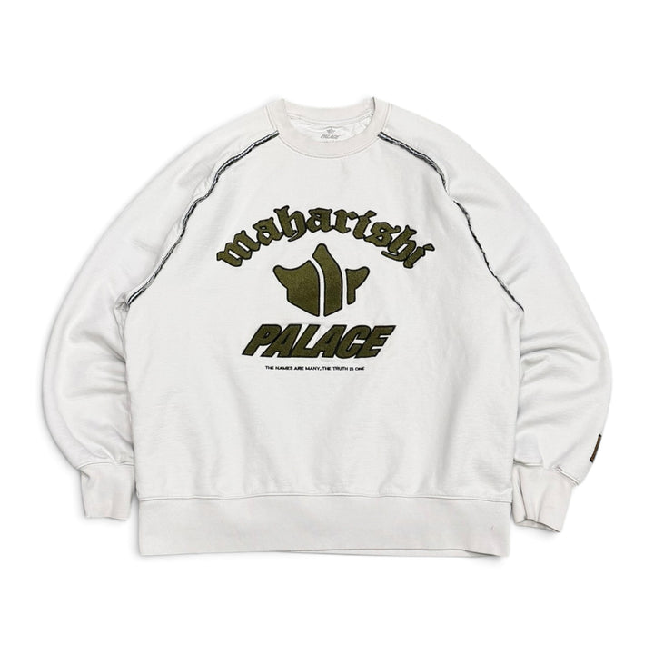 Palace x Maharishi White Spellout Sweatshirt (XL)