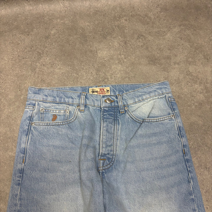 Stussy Relaxed Fit Light Blue Denim Jeans (30x32)