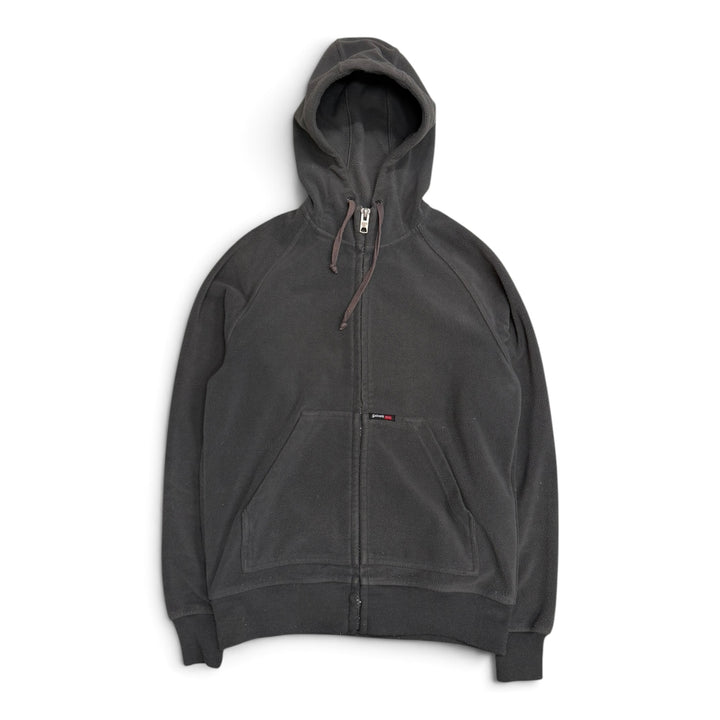 Vintage Schott Full Zip Up Fleece Hoodie Grey (M)
