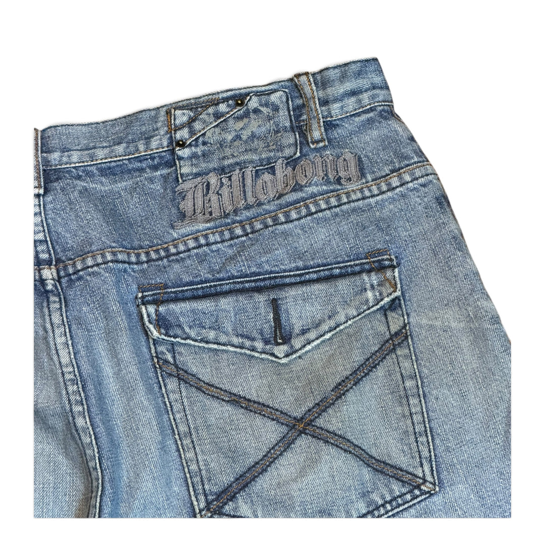 Vintage Billabong Light Blue Washed Denim Shorts (36)