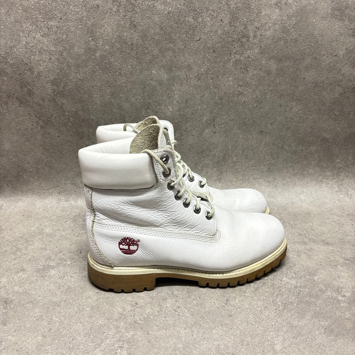 Vintage Timberland White Leather Boots (UK8)