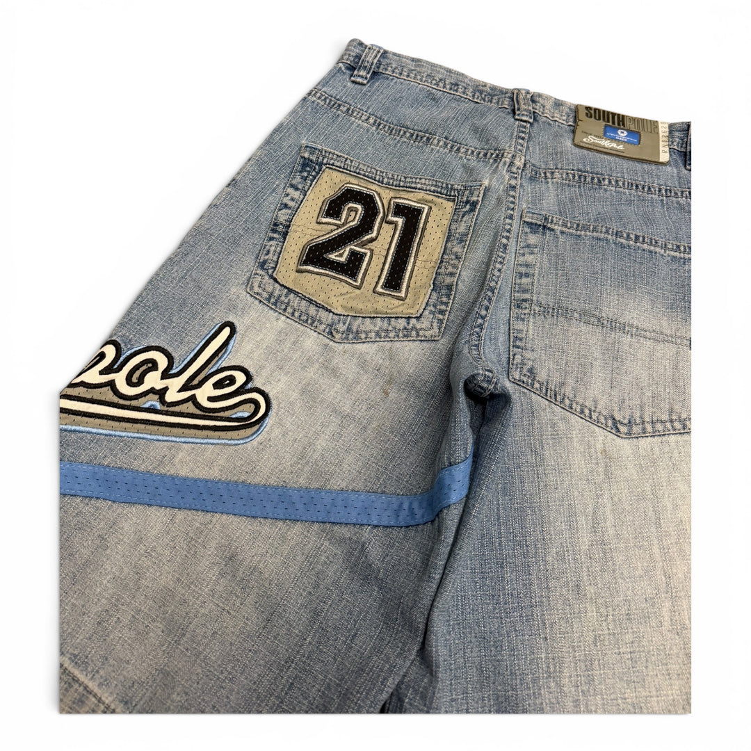 Vintage Southpole 90's Baggy Denim Shorts Blue (30")