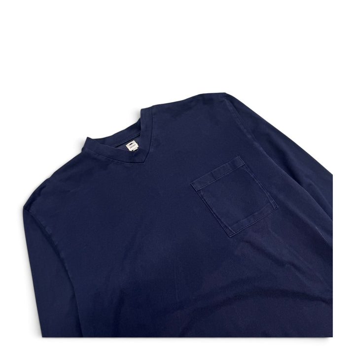 Vintage Jipijapa Navy Long Sleeve Pocket T-Shirt (L)