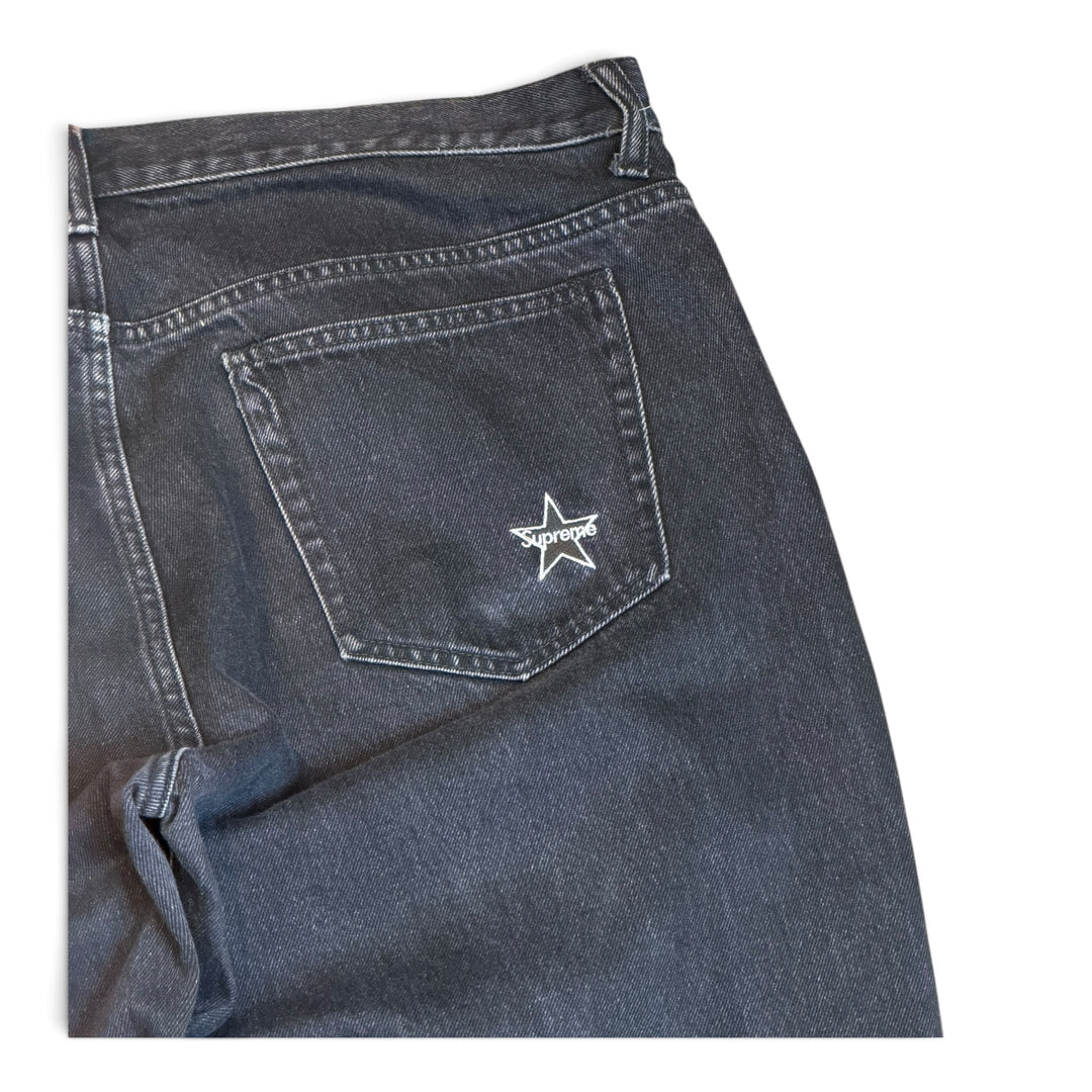 Supreme Star Logo Black Denim Jeans (36)
