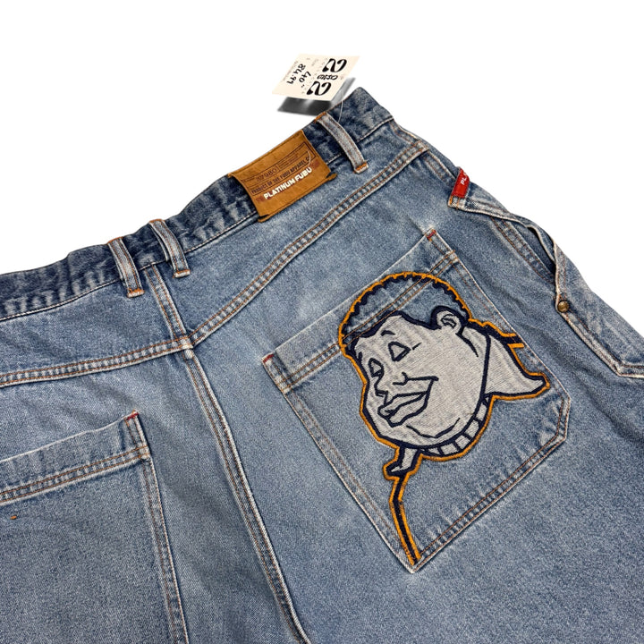 90's Vintage Fubu Platinum Baggy Denim Jorts (40)