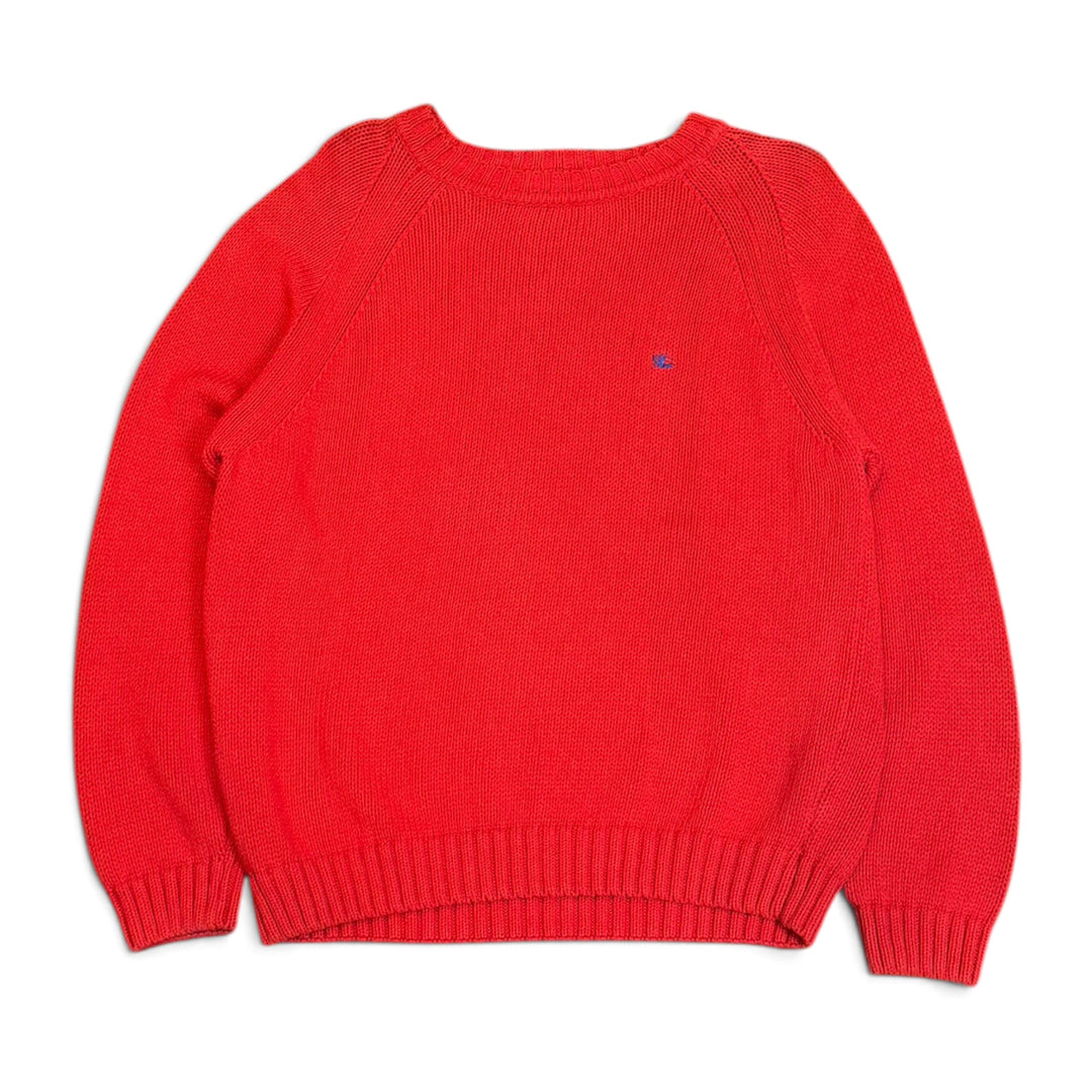 Vintage Burberry Red Heavy Knitted Sweater (L)