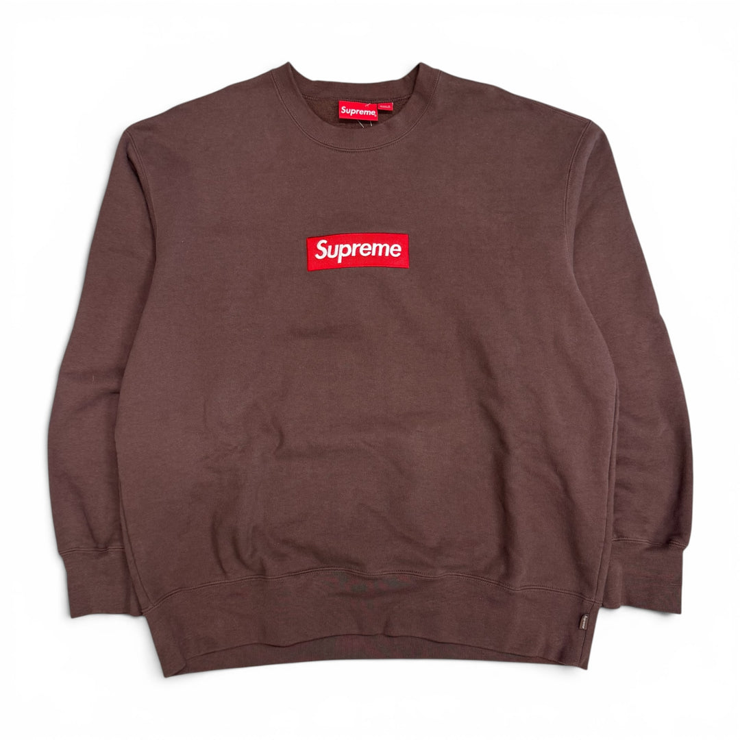 Supreme Box Logo Crewneck Sweatshirt F22 Brown (L)