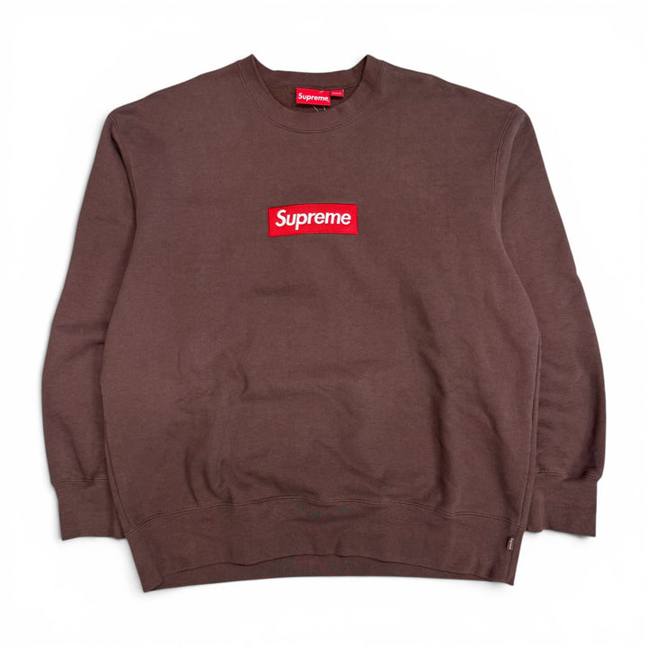 Supreme Box Logo Crewneck Sweatshirt F22 Brown (L)