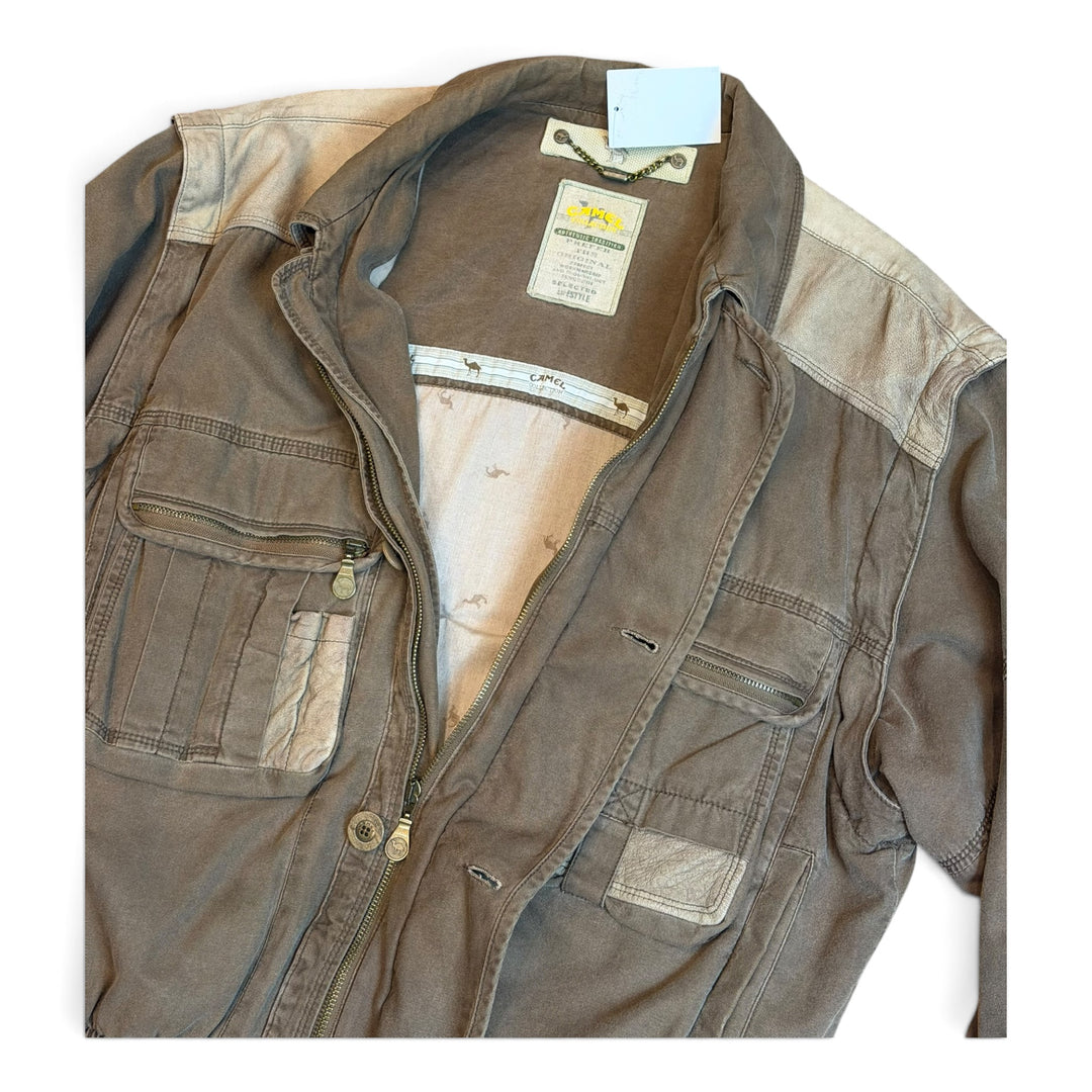 Vintage Camel Brown Technical Bomber Jacket (L)