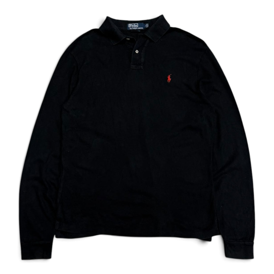 Polo Ralph Lauren Long Sleeve Polo Shirt Black (L)