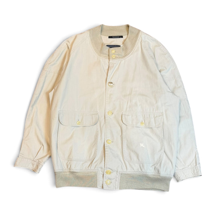 Vintage Burberry Beige Short Bomber Jacket (M)