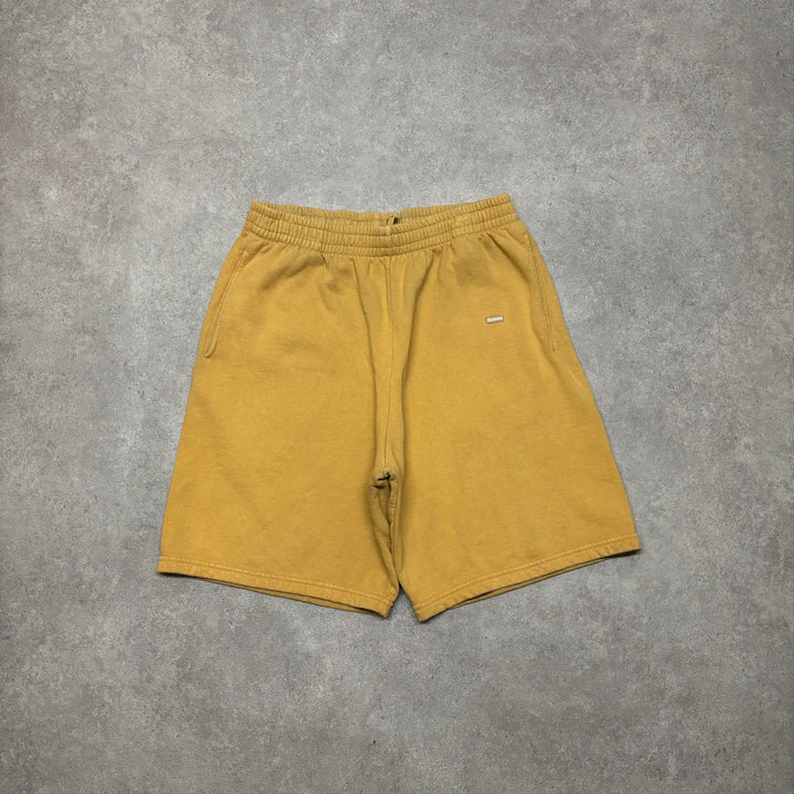 Supreme Small Logo Cotton Yellow Shorts (L)