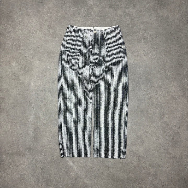 Snow Peak Blue & White Stripy Shell Trousers (XS)