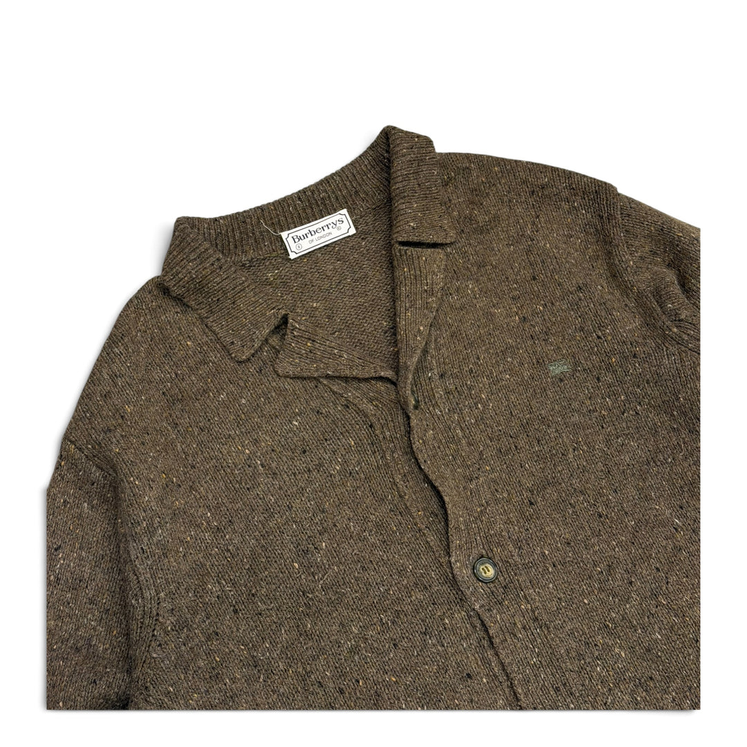 Vintage Burberry Button Up Knitted Cardigan Khaki (XL)