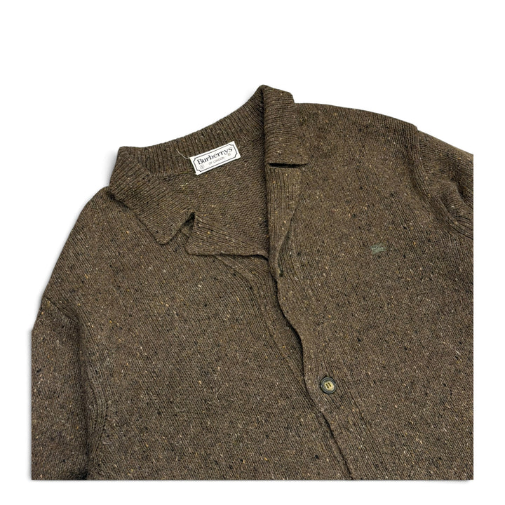 Vintage Burberry Button Up Knitted Cardigan Khaki (XL)