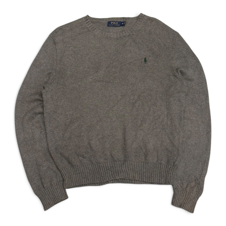 Vintage Polo Ralph Lauren Crew Neck Knitted Jumper Grey (M)