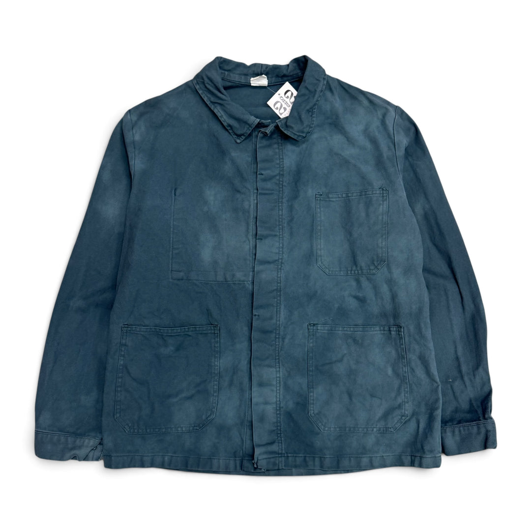 Vintage Distressed Faded Green French Chore Jacket (L)